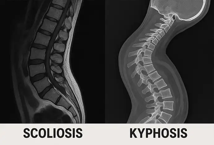 MRI CT scan تصاویری از اسکولیوز و کیفوز