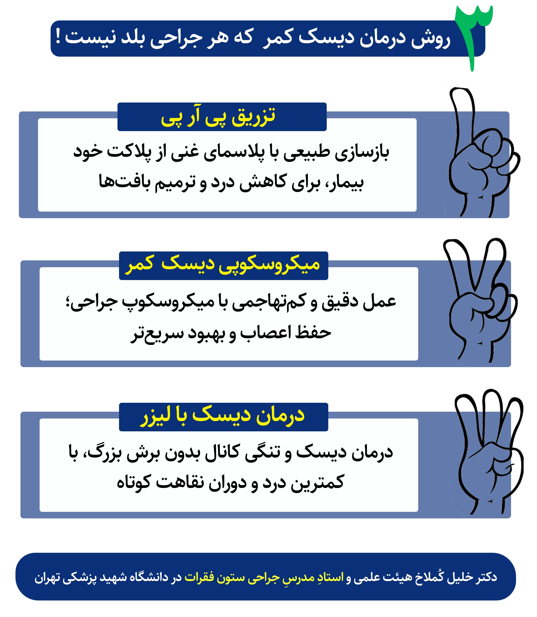 سه روش درمان دیسک که هر کسی نمیداند