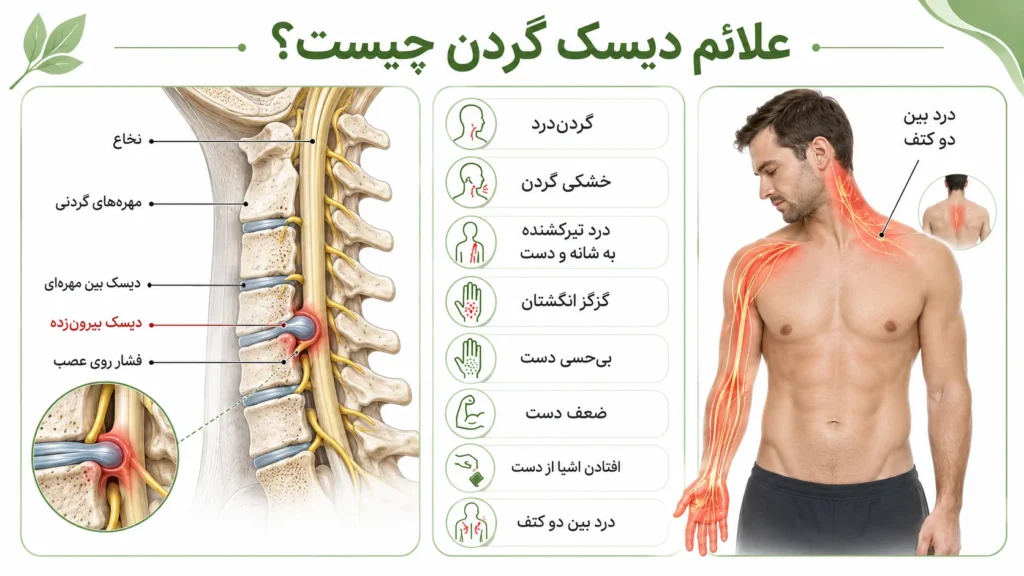 علائم دیسک گردن چیست؟