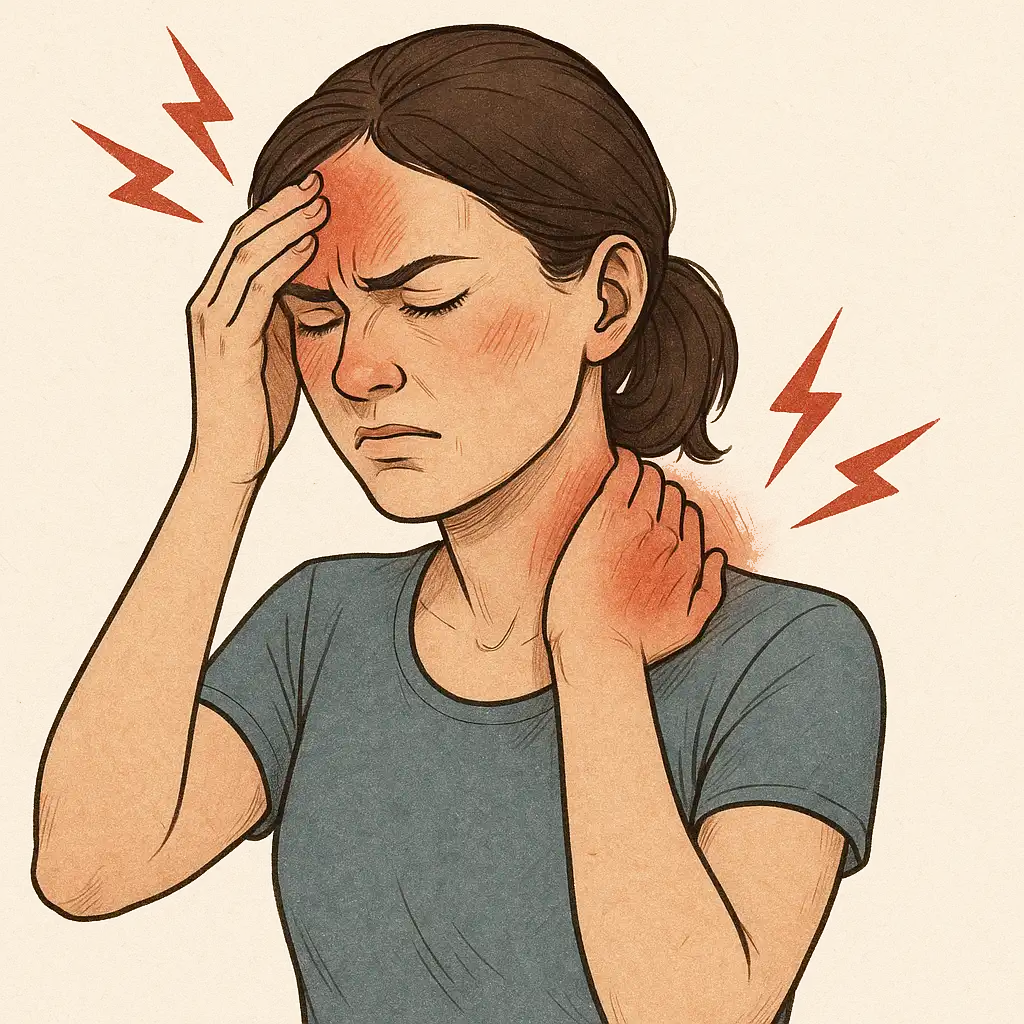 میگرن همراه گردن‌ درد